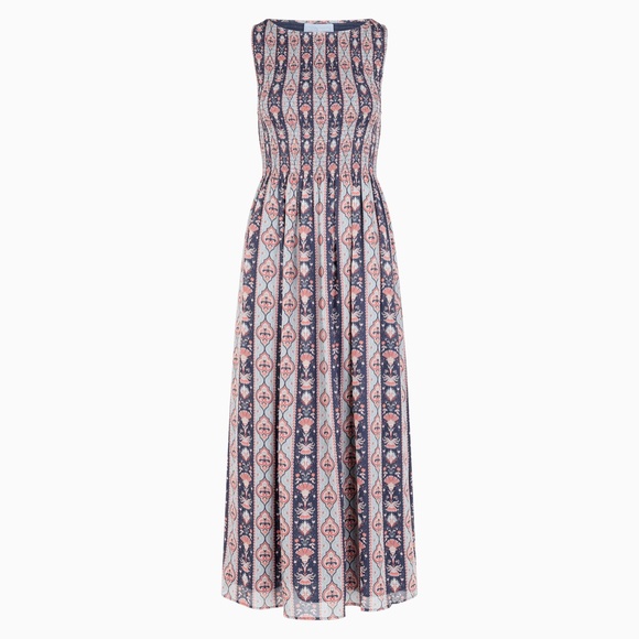 Hill House Home The Cosima Nap Dress - Navy Emma Stripe Size LNavy Emma Stripe / - Picture 1 of 3